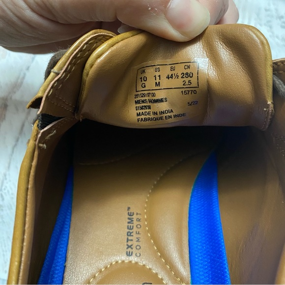 Clarks Collection Tan Leather Men's Oxfords size 11 - Picture 7 of 9